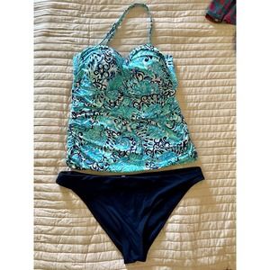 Lilly Pulitzer and Athleta tankini set